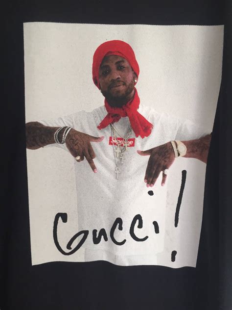 gucci supreme large shopper|supreme Gucci mane tee black.